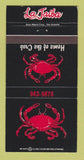 Matchbook Cover - La Jaiba Seafood Restaurant South Padre Island TX 30 Strike
