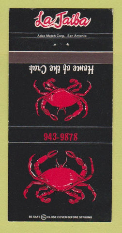 Matchbook Cover - La Jaiba Seafood Restaurant South Padre Island TX 30 Strike