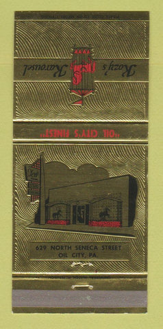 Matchbook Cover - Kozy's Karousel Oil City PA Restaurant 30 Strike