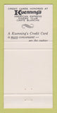 Matchbook Cover - Kuenning's Restaurants Columbus OH 30 Strike