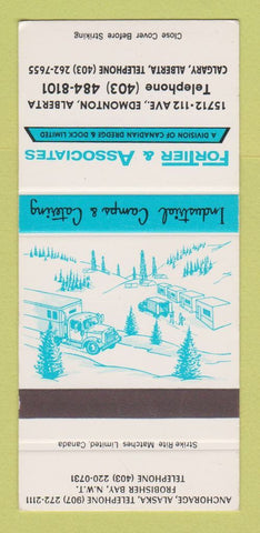 Matchbook Cover - Fortier and Associates Catering Calgary Edmonton AB 30 Strike