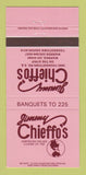 Matchbook Cover - Jimmy Chieffo's Italian Restaurant Warren OH 30 Strike