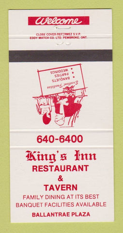Matchbook Cover - King's Inn Restaurant Whitchurch? ON 30 Strike