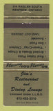 Matchbook Cover - Jim's Restaurant Renfrew ON 30 Strike