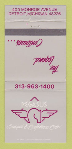 Matchbook Cover - Pegasus Restaurant Detroit MI 30 Strike