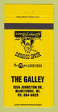 Matchbook Cover - The Galley Manitowoc WI restaurant 30 Strike