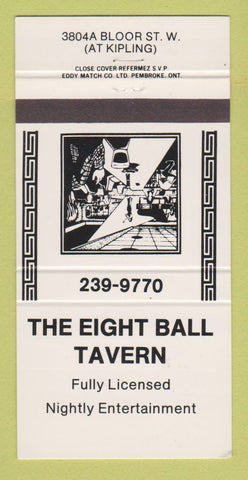 Matchbook Cover - Eight Ball Tavern Toronto ON 30 Strike