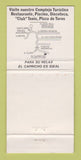 Matchbook Cover - El Capricho Resort Spain 30 Strike