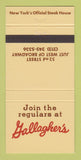 Matchbook Cover - Gallagher's Steak House New York City 30 Strike