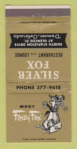 Matchbook Cover - Silver Fox Restaurant Denver Colorado 30 Strike