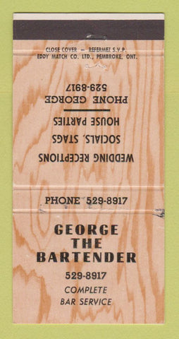 Matchbook Cover - George the Bartender Canada WEAR 30 Strike