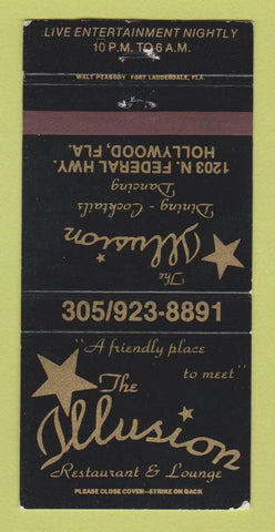 Matchbook Cover - The Illusion Restaurant Hollywood FL WEAR 30 Strike
