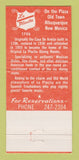 Matchbook Cover - La Placita Restaurant Albuquerque NM 30 Strike