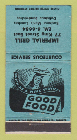 Matchbook Cover - Imperial Grill Restaurant 30 Strike