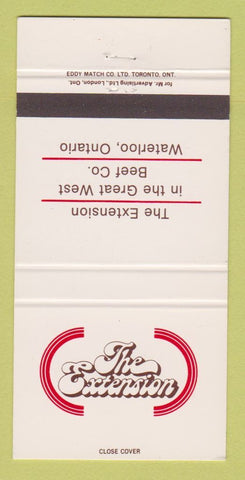 Matchbook Cover - The Extension Restaurant Waterloo ON 30 Strike