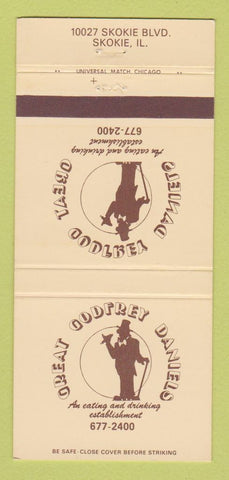Matchbook Cover - Great Godfrey Daniels Restaurant Skokie IL 30 Strike