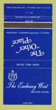 Matchbook Cover - The Embassy West Motor Hotel Ottawa ON 30 Strike