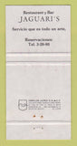 Matchbook Cover - Jaguari's Beef Eaters House Cancun Mexico WEAR 30 Strike