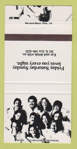 Matchbook Cover - Friday Saturday Sunday Restaurant 30 Strike