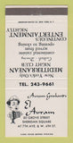 Matchbook Cover - Auram Grobard's El Auram New York City 30 Strike