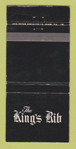 Matchbook Cover - King's Rib Condado San Juan Puerto Rico WEAR 30 Strike