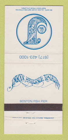 Matchbook Cover - Jimmy's Harborside Restaurant Boston MA 30 Strike