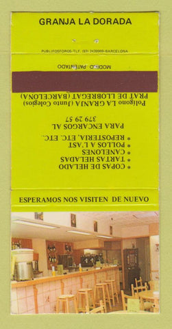 Matchbook Cover - Granja La Dorada Barcelona Spain 30 Strike