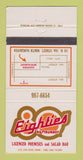 Matchbook Cover - Eighties Restaurant North Vancouver BC 30 Strike