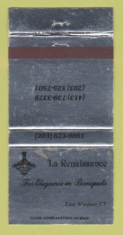 Matchbook Cover - La Renaissance Restaurant East Windsor CT WORN 30 Strike