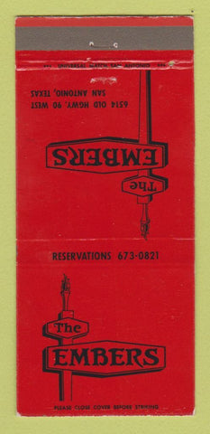 Matchbook Cover - Embers Restaurant San Antonio TX 30 Strike