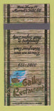Matchbook Cover - Galley Restaurant Murrells Inlet SC 30 Strike