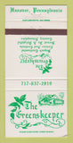 Matchbook Cover - Greenskeeper Restaurant Hanover PA 30 Strike