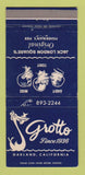 Matchbook Cover - Grotto Restaurant Oakland CA 30 Strike