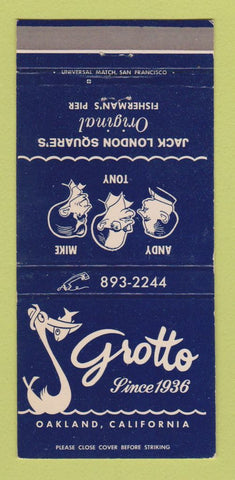 Matchbook Cover - Grotto Restaurant Oakland CA 30 Strike