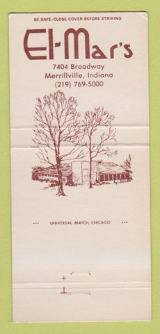 Matchbook Cover - El Mar's Merrillville IN 30 Strike
