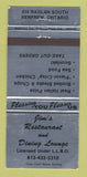 Matchbook Cover - Jim's Restaurant Renfrew ON 30 Strike