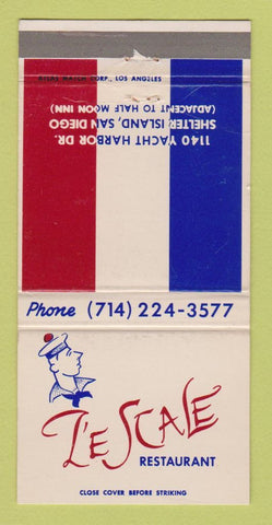 Matchbook Cover - Le Scale Restaurant Shelter Island San Diego CA 30 Strike