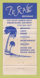 Matchbook Cover - Le Scale Restaurant Shelter Island San Diego CA 30 Strike