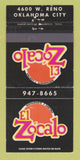Matchbook Cover - El Zocalo Restaurant Oklahoma City OK 30 Strike
