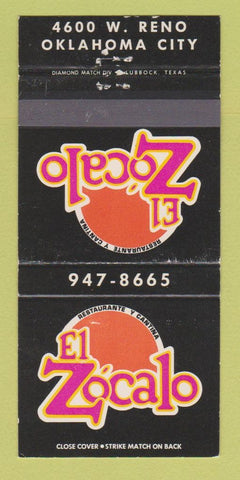 Matchbook Cover - El Zocalo Restaurant Oklahoma City OK 30 Strike