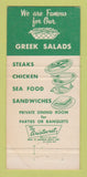 Matchbook Cover - John's Restaurant Bartow FL 30 Strike
