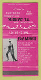 Matchbook Cover - El Jardin Hotel Flamenco Club Acapulco Mexico WEAR 30 Strike