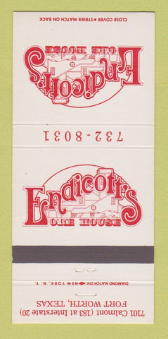Matchbook Cover - Endicott's Ore House Fort Worth TX 30 Strike