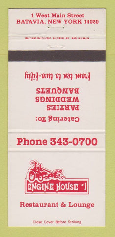 Matchbook Cover - Engine House #1 Restaurant Batavia NY 30 Strike