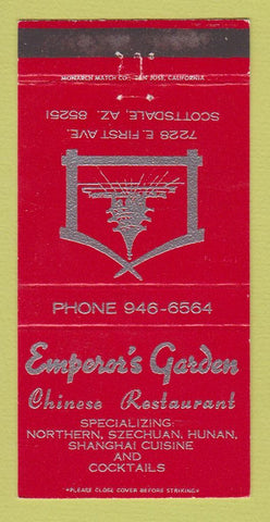 Matchbook Cover - Emperor's Garden Chinese Restaurant Scottsdale AZ 30 Strike