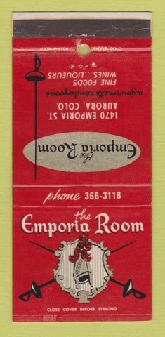 Matchbook Cover - Emporia Room Aurora Colorado Restaurant 30 Strike