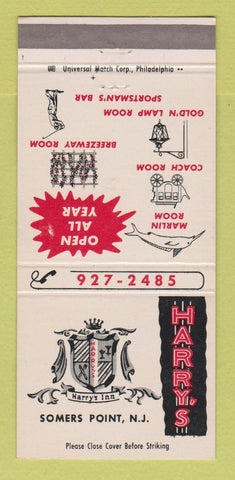 Matchbook Cover - Harry's Inn Somers Point NJ Restaurant 30 Strike