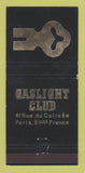 Matchbook Cover - Gaslight Club Paris France 30 Strike