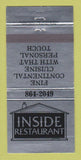 Matchbook Cover - Inside Restaurant 30 Strike