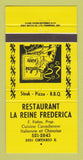 Matchbook Cover - Restaurant La Reine Frederica Chinese Canada ON? 30 Strike